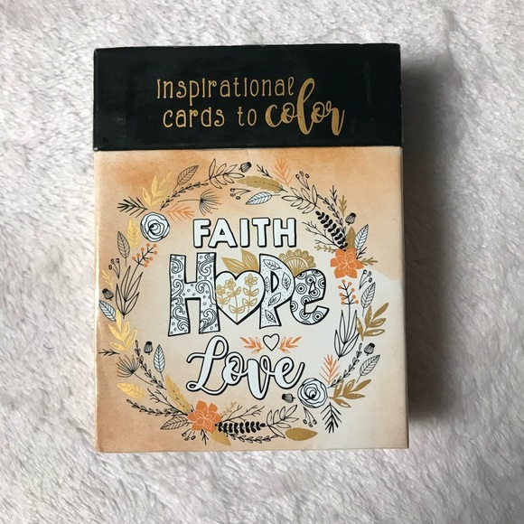 Other - Faith Hope Love Coloring Cards - Inspirational Cards to Color New